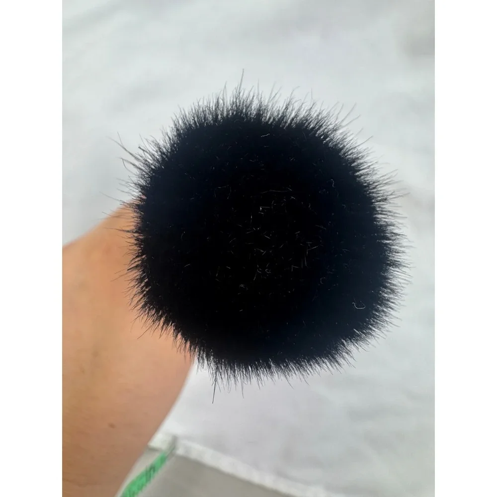 Morphe M106 Pointed Powder Brush Black Silver Tapered Fluffy Makeup Tool